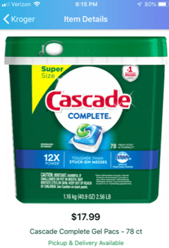 Cascade Complete ActionPacs Fresh Scent Dishwasher Detergent Pods, 18 ct -  Kroger