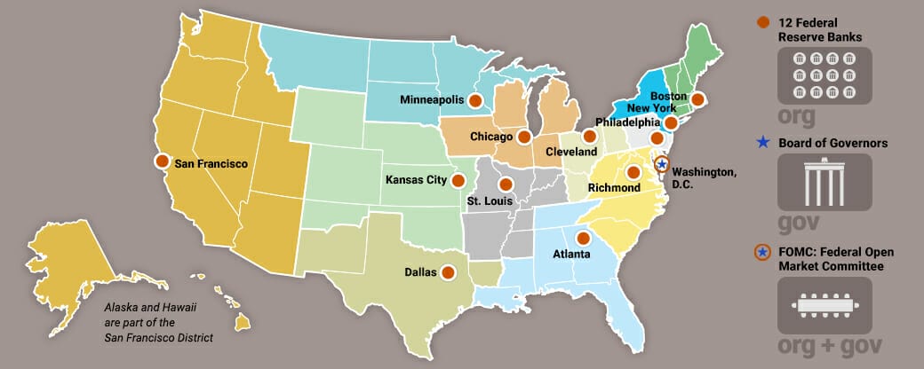 Federal reserve deals districts