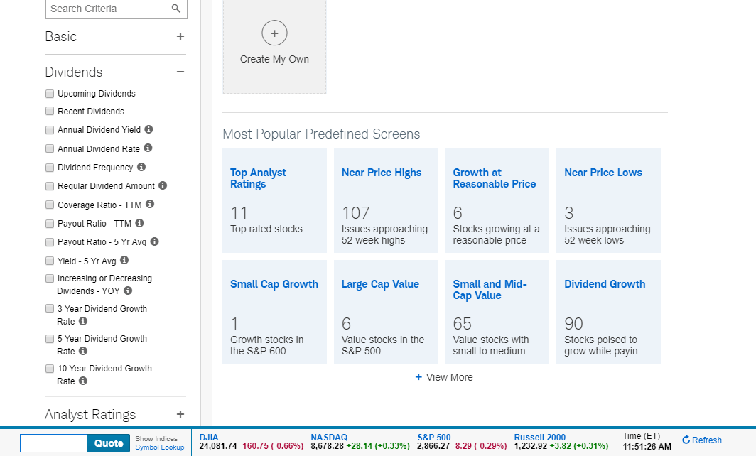 schwab stock screener