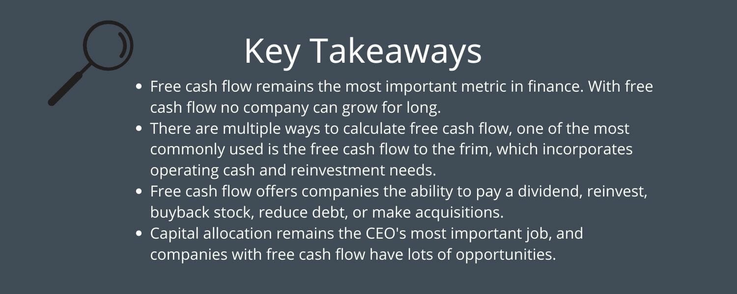key takeaways for free cash flow uses