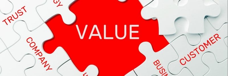 picture of a puzzle piece with the word value