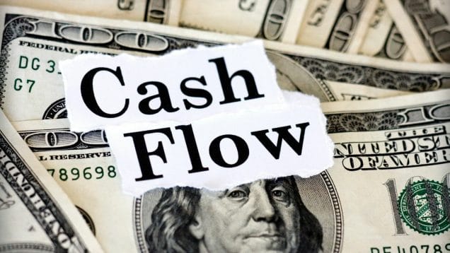 A close-up of cash flow

