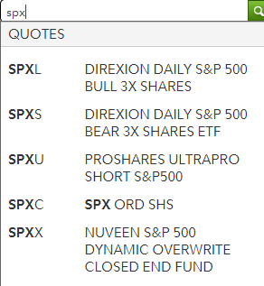 spx in brokerage account