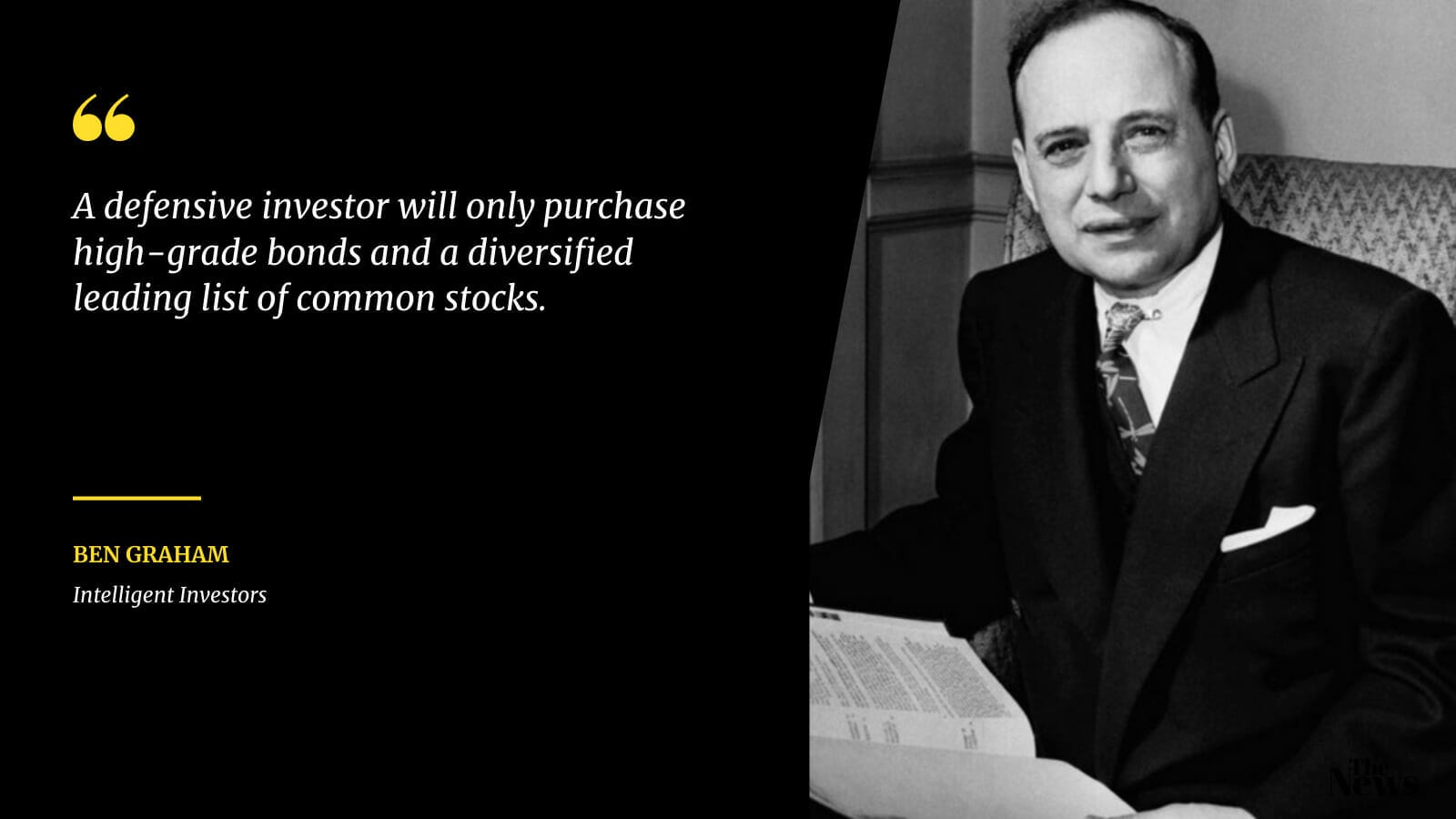 ben graham quote from intelligent investors about defensive investor