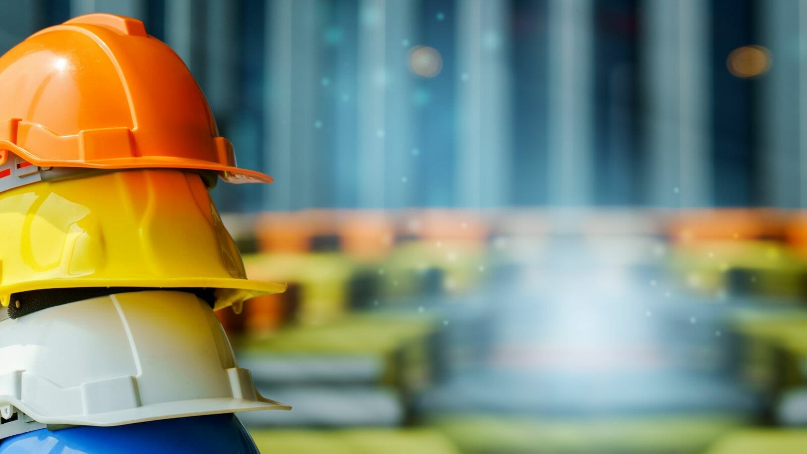 A stack of hard hats illustrating the margin of safety

