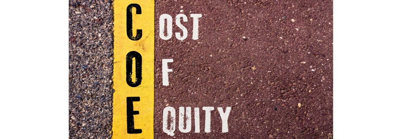 Ground with COE on it standing for Cost of Equity
