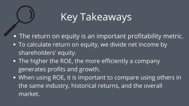 return on equity calculation key takeaways