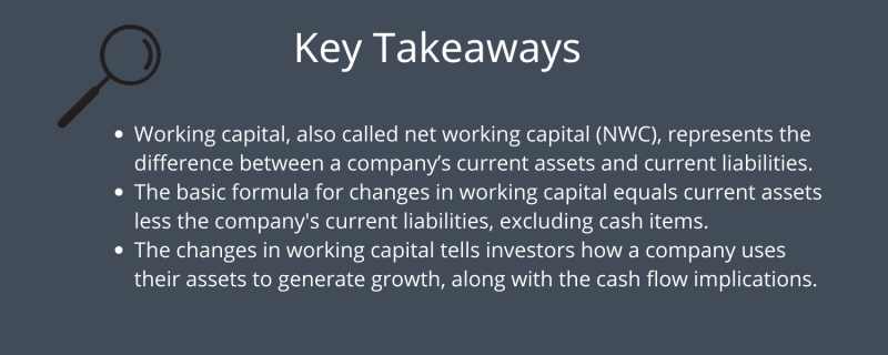 key takeaways from changes in working capital