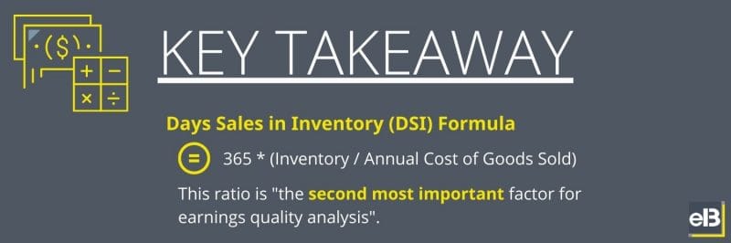 days sales in inventory key takeaways formula