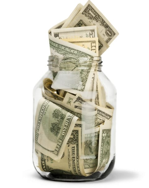 A jar full of money