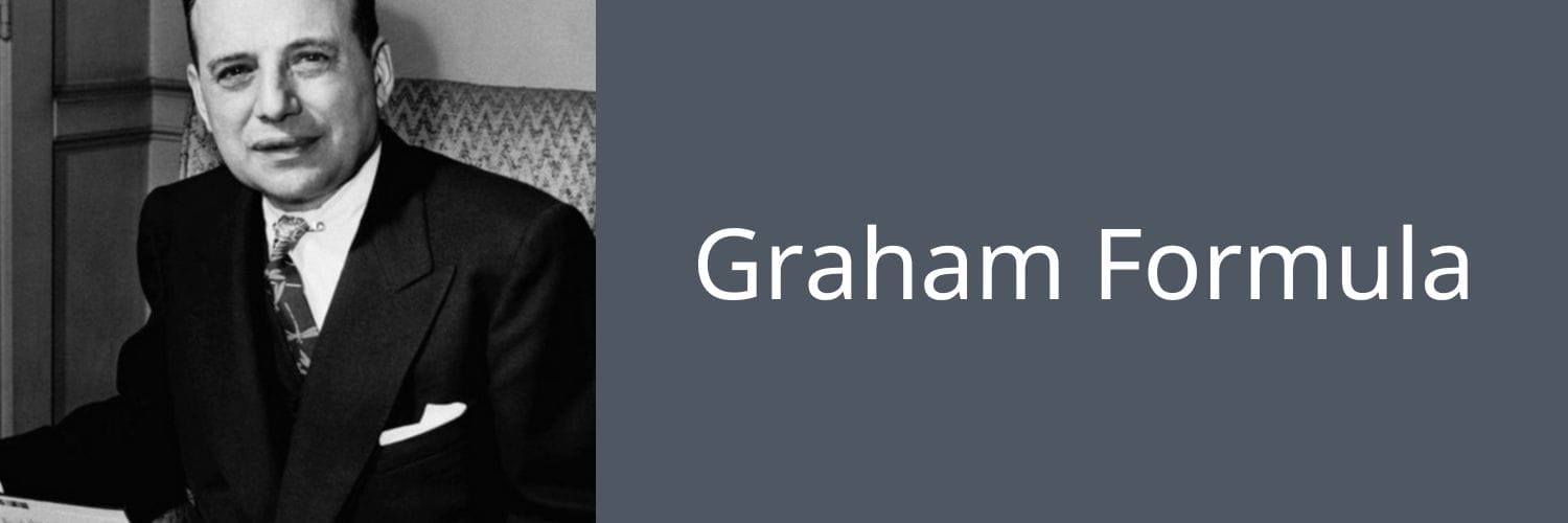 text saying graham formula next to benjamin graham in a suit