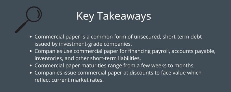 key takeaways for commercial paper