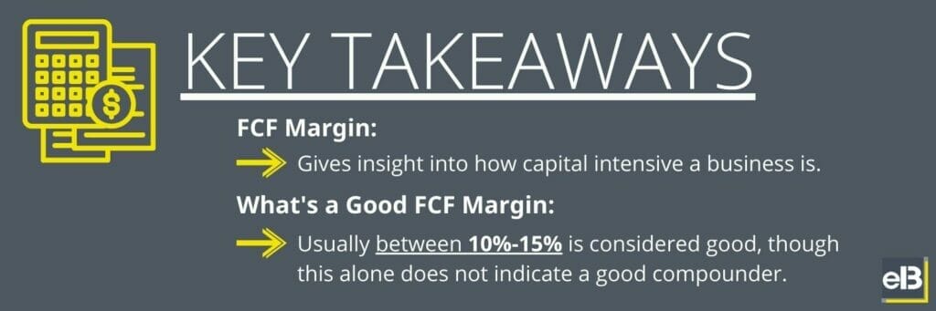 key takeaways of fcf margin