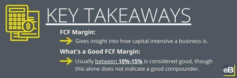 key takeaways of fcf margin