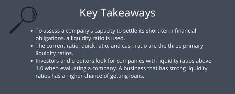 key takeaways for liquidity ratios