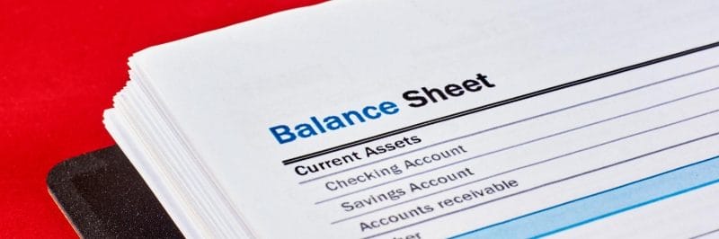 picture of a balance sheet