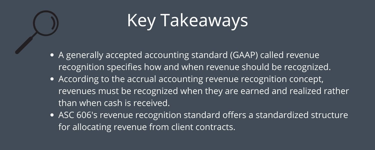 Key takeaways for revenue recognition policy