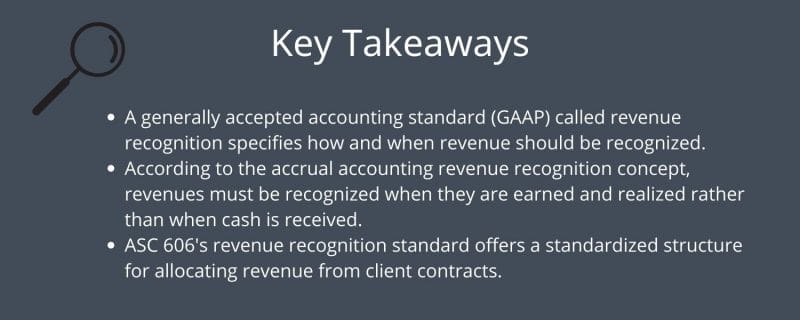 Key takeaways for revenue recognition policy