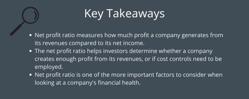 key takeaways net profit ratio