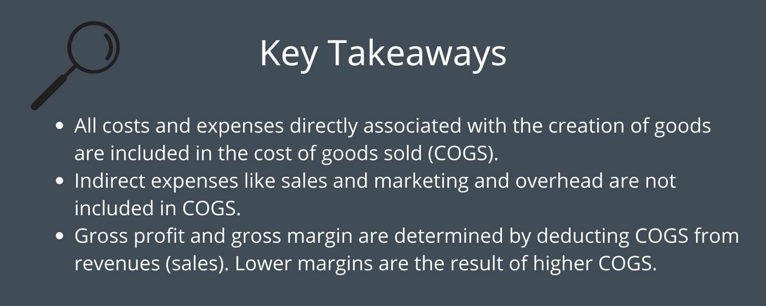 key takeaways cost of goods sold