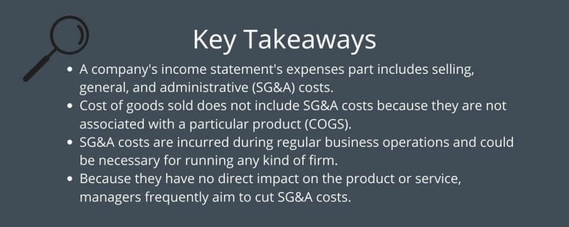 key takeaways for sg&a