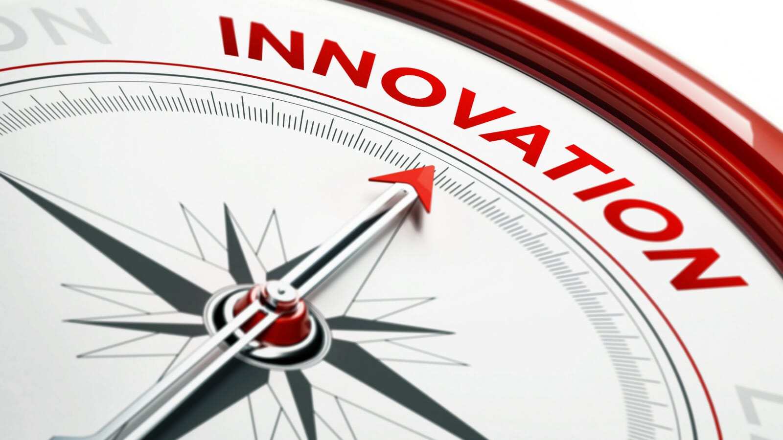 A compass pointing to innovate

