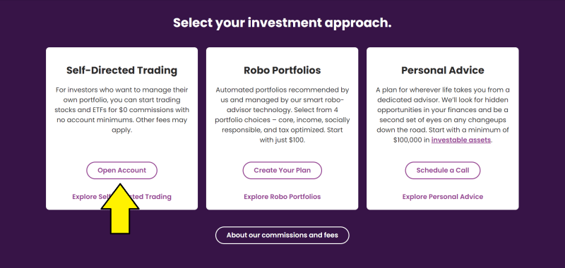 selecting investment approach on ally website