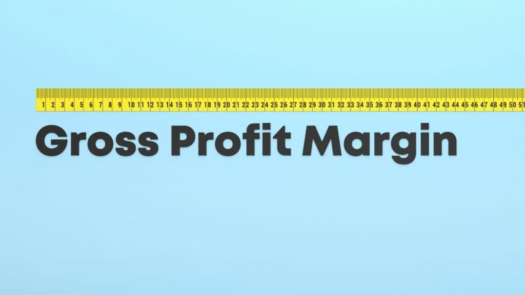 gross profit margin below a ruler