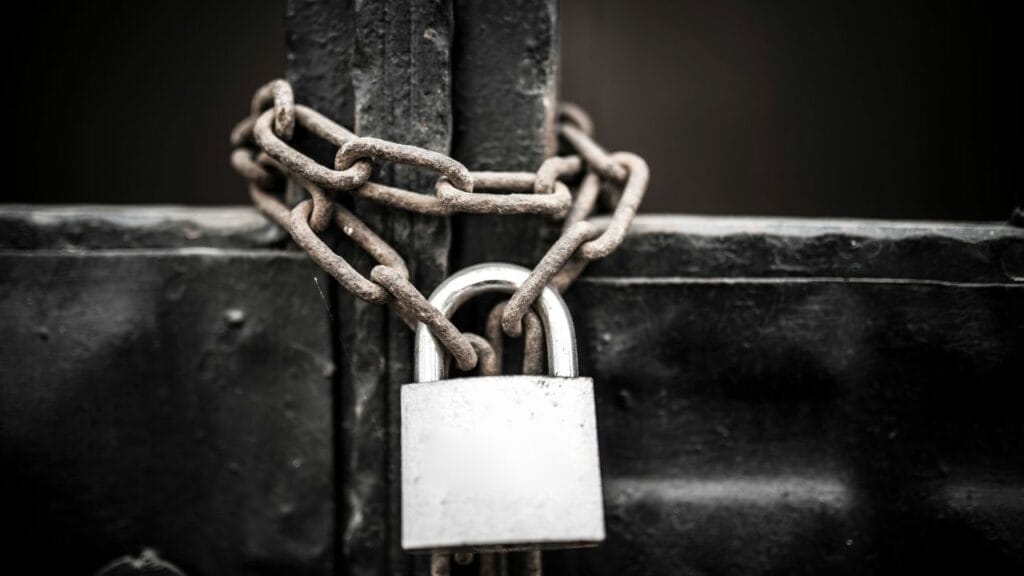 a lock and chain